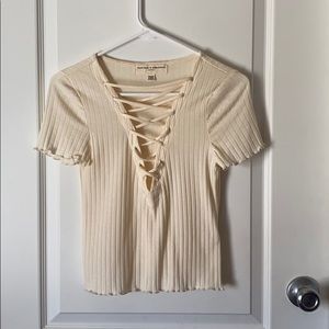 Project Social T Amelia Lace-up Tee